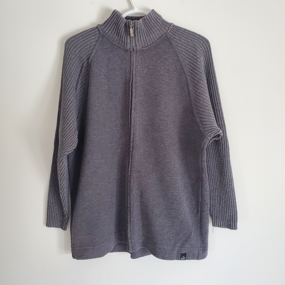 Hathaway | Men's H5 Series Grey Front Zip Sweater